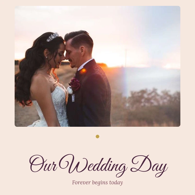 The cover of the Our wedding template